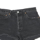 LEVI'S Womens Denim Black Cut-Off Shorts M W29 Frayed Hem Casual Summer