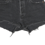 LEVI'S Womens Denim Black Cut-Off Shorts M W29 Frayed Hem Casual Summer
