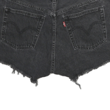 LEVI'S Womens Denim Black Cut-Off Shorts M W29 Frayed Hem Casual Summer