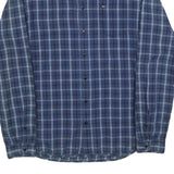 TOMMY HILFIGER Mens Blue Plaid Shirt S Cotton Casual Button Down Long Sleeve