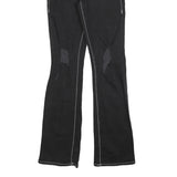 TRUE RELIGION Womens Black Slim Bootcut Denim Jeans W27 L31 Contrast Stitching