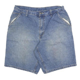 OPEN TRAILS Mens Denim Blue Casual Shorts M W34 Cotton Blend Relaxed Fit