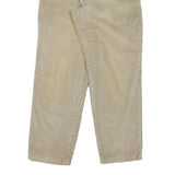DOCKERS Mens Regular Fit Beige Cotton Blend Corduroy Trousers W31 L30 Classic