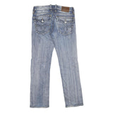 ROCK REVIVAL Womens Jeans Blue Relaxed Straight Denim Light W34 L32 Stylish