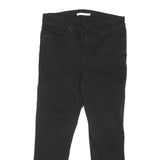 LEVI'S Womens Black Regular Fit Skinny Denim Jeans W30 L25 Cotton Blend Zip