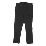 LEVI'S Womens Black Regular Fit Skinny Denim Jeans W30 L25 Cotton Blend Zip