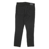 LEVI'S Womens Black Regular Fit Skinny Denim Jeans W30 L25 Cotton Blend Zip