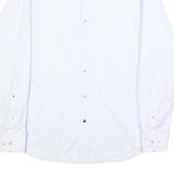 TOMMY HILFIGER Mens White Shirt L Classic Cotton Long Sleeve Formal Button