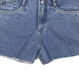 Womens Denim Blue Shorts Casual M W26 Double Button Closure Summer Style