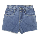 Womens Denim Blue Shorts Casual M W26 Double Button Closure Summer Style