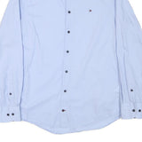 TOMMY HILFIGER Mens Blue Shirt XS Long Sleeve Cotton Blend Classic Fit Casual