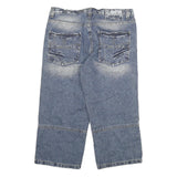 SOUTHERN Mens Denim Blue Casual Shorts 2XL W34 Cotton Blend Relaxed Fit