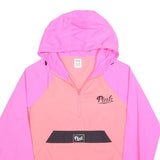 PINK Womens Pink & Light Pink Lightweight Jacket XS Nylon Zip Hooded Casual