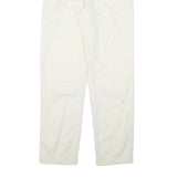 MARC CAIN Womens Cotton Blend White Regular Leg Trousers W26 L31 Zip Fit