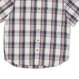 CARHARTT Mens Blue & Red Check Shirt XL Casual Cotton Blend Short Sleeve