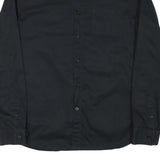 ARMANI EXCHANGE Mens Black Shirt L Cotton Blend Long Sleeve Button Closure