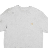 CARHARTT Mens Grey Pocket T-Shirt M Short Sleeve Crew Neck Casual Cotton Blend