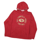 NFL Mens Red San Francisco 49ers Football Pullover Hoodie M Cotton Blend