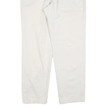 DOCKERS Mens Cotton Blend White Relaxed Straight Trousers W32 L32 Classic Casual