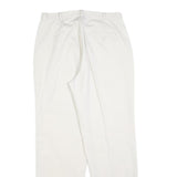 DOCKERS Mens Cotton Blend White Relaxed Straight Trousers W32 L32 Classic Casual