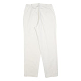 DOCKERS Mens Cotton Blend White Relaxed Straight Trousers W32 L32 Classic Casual