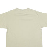 YAZBEK Mens Beige Lake Arrowhead California Graphic T-Shirt L Short Sleeve Crew