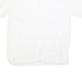 Mens White Shirt XL Cotton Short Sleeve Button Down Casual Summer