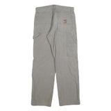 CARHARTT Mens Relaxed Grey Denim W32 L30 Workwear Cotton Blend Zip Jeans