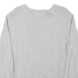 BEN SHERMAN Mens Grey Plain Cotton Blend Jumper Crew Neck Regular L