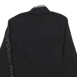 MICHAEL KORS Womens Black Bomber Jacket L Cotton Blend Plain Zip Stylish