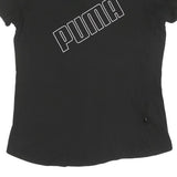 PUMA Womens Black Graphic T-Shirt S Short Sleeve Crew Neck Casual Top