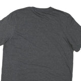 ADIDAS Mens Grey Cotton Blend T-Shirt M Short Sleeve Crew Neck Logo Graphic