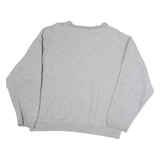 REEBOK Mens Grey Broncos Crew Neck L Cotton Sweatshirt NFL Vintage Sportswear