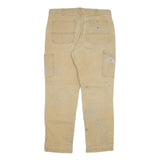 CARHARTT Mens Jeans Beige Relaxed Straight Cotton Blend W36 L32 Workwear Durable