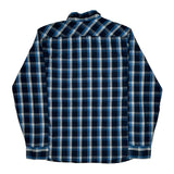 Levis Checked Flannel Shirt - Medium Blue Cotton