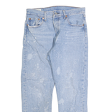 LEVI'S 501 BIG E Womens Jeans Light Blue Regular Straight Denim Stone Wash W29