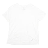 POLO RALPH LAUREN Mens White V-Neck T-Shirt XL Cotton Blend Classic Fit Casual