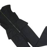TED BAKER Womens Black Playsuit Sleeveless S Slim Fit Zip Up Polyester