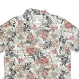 CLASSIC ELEMENTS Womens Beige & Brown Floral Printed Shirt Short Sleeve Button