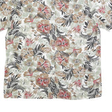 CLASSIC ELEMENTS Womens Beige & Brown Floral Printed Shirt Short Sleeve Button