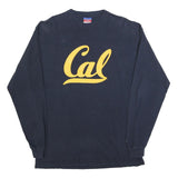 CHAMPION Mens Navy Blue Cal Graphic Long Sleeve Crew Neck XL Cotton Blend