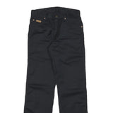 WRANGLER Mens Cotton Blend Black Regular Fit Straight Leg Trousers W27 L30