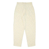 NEWPORT Womens Linen Blend Cream Relaxed Straight Trousers W27 L27 Floral Print