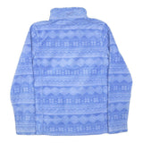 WOOLRICH Womens Blue Cotton Blend Zip Jacket XS Geometric Pattern Soft Warm