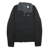 REEBOK Mens Black Zip Fleece Jacket XS Polyester Casual Outdoor Activewear