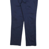 LAUREN RALPH LAUREN Womens Cotton Blend Navy Slim Tapered Trousers W30 L27