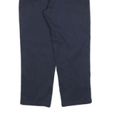 DICKIES Mens Cotton Blend Navy Regular Straight Trousers W38 L30 Workwear Casual