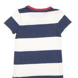 TOMMY HILFIGER Womens Blue & White Stripe Day Jersey Short Sleeve XS Dress