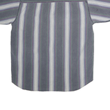NEUTRAL GEAR Mens Blue & White Striped Shirt M Casual Cotton Summer Short Sleeve