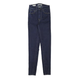 LEVI'S Womens Slim Fit Skinny Denim Dark Blue W23 L29 Cotton Blend Zip Jeans